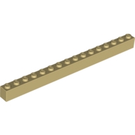 Lego kostka (kostička) 1x16, béžová (4114023, 4165812, 4295313)